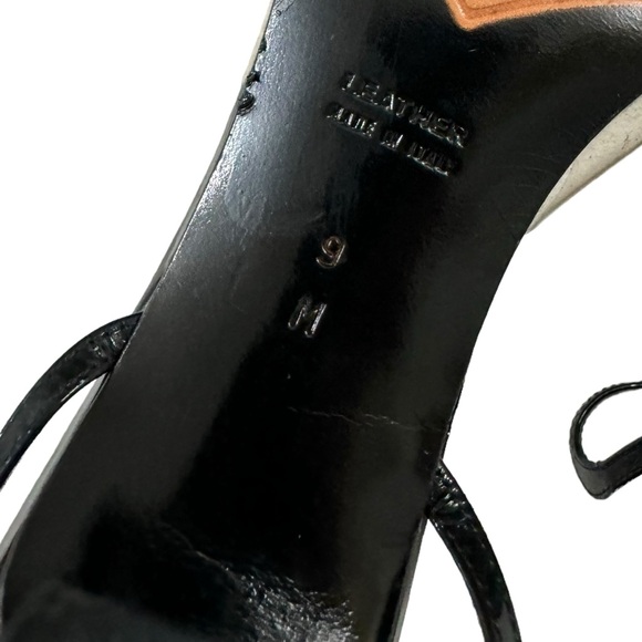 Yves Saint Laurent Lome Plt Clear Strap Black Crepe Heels Size 9 - Picture 7 of 9